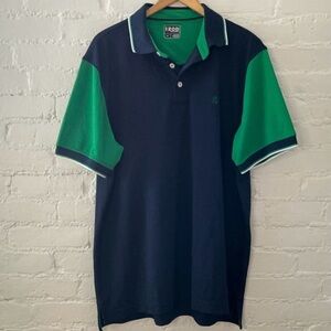 Izod PerformX Polo Shirt Mens Large Navy Short Sleeve Golf